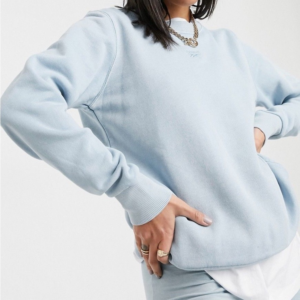 Reebok classics natural dye crew sweatshirt blue